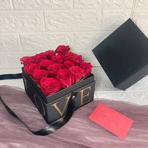 Высококлассная подарочная коробка упаковочная коробка портативная квадратная романтическая Цветочная коробка на день Святого Валентина с ручкой - Product Image 6