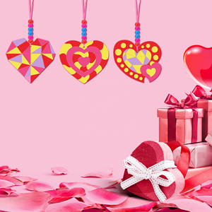 9 Pendentifs décoratifs créatifs en bois en forme de cœur, faits à la main, perlés, vierges, pour la Saint-Valentin, Diwali, Ramadan - Vente chaude, avantageux - Product Image 5