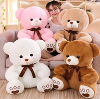Vente en gros d'ours en peluche pour la Saint-Valentin, poupée ours lumineux, cadeau pour enfants, jouet panda, ours en peluche