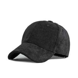 Gorra de Béisbol de Pana Lisa de 6 Paneles con Logotipo Personalizado OEM para Hombre, Gorra de Papá de Alta Calidad con Visera Curva - Product Image 4