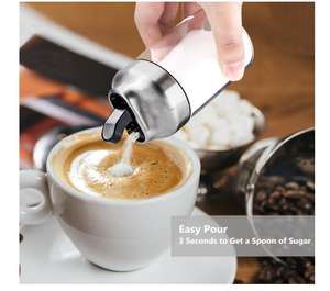 Distributeur de sucre en verre avec bec <span class=keywords><strong>verseur</strong></span>, <span class=keywords><strong>verseur</strong></span> lesté pour café, thé et pâtisserie, pot à sucre en verre - Product Image 4