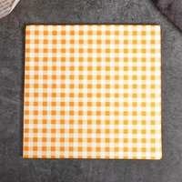 Papier sulfurisé personnalisé imprimé multicolore à carreaux, de qualité alimentaire, résistant à la graisse, pour emballage de snacks, barbecue, cuisson et grillades