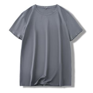 T-shirt Unisex all'ingrosso della fabbrica di abbigliamento stampa di calore personalizzata T-collo in tessuto di cotone in poliestere T-shirt girocollo da uomo - Product Image 3