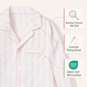 Conjunto de Pijamas de Bambu para Meninas CPC com Estampa, Manga Longa e Detalhes Contrastantes, Roupas de Natal em Bambu OEKO-TEX OEM ODM - Product Image 2