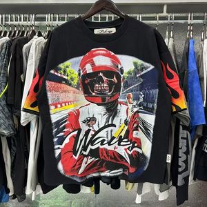 Camiseta de manga corta BKYS de alta calidad, estilo retro, con estampado de calavera y diablo, para hombre y mujer, estilo casual y urbano. - Product Image 2