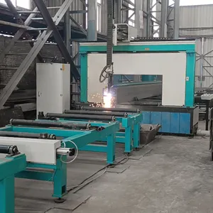 Plasma Logam dan Api I Beam H Beam Plasma Cnc Mesin Pemotong Coping