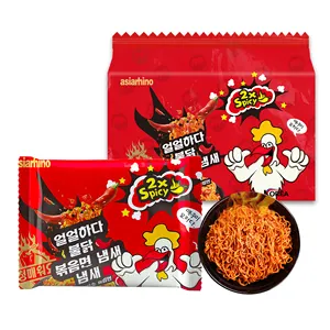 Ramen-fideos instantáneos de pavo, fideos picantes dobles, embalaje rojo, precio de fábrica, HACCP, ISO, 140 gramos