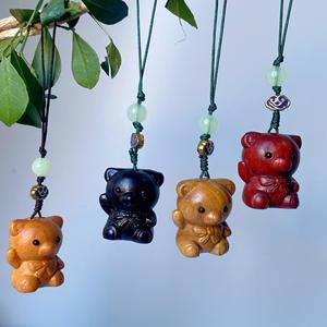 พวงกุญแจไม้จันทน์หอมสี<span class=keywords><strong>เขียว</strong></span> 100 ชิ้น รูปหมี กวาง มังกร แมว สุนัข กระต่าย พร้อมจี้ห้อย สำหรับกระเป๋าและโทรศัพท์มือถือ ขายส่ง เสริมโชคลาภ - Product Image 2