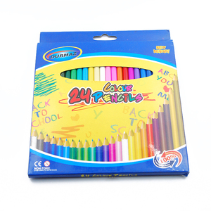Juego de Lápices de Colores de Madera Ecológicos, <span class=keywords><strong>24</strong></span> Colores para Niños, con Opciones de Logotipo y Forma Personalizados - Product Image 1