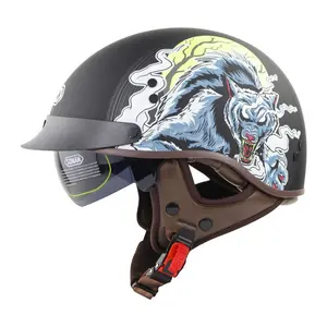 Großhandel halb helm motorrad mädchen-Verkauf Erwachsenen ABS Half Face Motorrad helme für Motorrad fahrer Helm