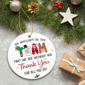 Ornement de Noël en céramique 2025 – Cadeau de remerciement pour femmes, supérieures, équipes, collègues – Décoration de fêtes - Product Image 6