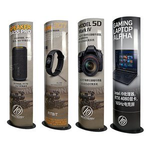 Custom Cardboard Floor <strong>Display</strong> Stand Cylindrical <strong>Paper</strong> POP <strong>Display</strong> for Retail POP up <strong>Advertising</strong> Standee - Product Image 1