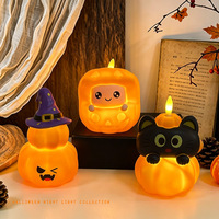 Décorations d'Halloween, bougies fantômes artificielles, bougies LED à piles pour décoration de maison hantée, fête d'horreur