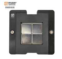 Amaoe Universal BGA Reballing Stencil Magnetic Base Ponsel Motherboard CPU IC Chip Planting Tin Fixture Garansi 1 Tahun