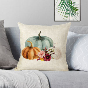 Fundas de Almohada Decorativas con Estampado Cuadrado de Calabaza de Halloween, Hoja de Arce Otoñal y Casa Encantada para Uso en el Hogar y Hoteles - Product Image 5