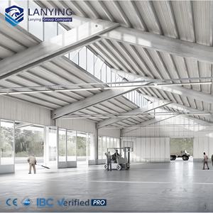 Estrutura Metálica Pré-fabricada/Armazém/Oficina/Pavilhão/<span class=keywords><strong>Hangar</strong></span> Edifícios de Armazéns Industriais de Aço Pré-fabricados Modernizados - Product Image 4