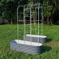Treillis de jardin en acier thermolaqué pour le soutien des plantes grimpantes, treillis arqué U3 pour jardin