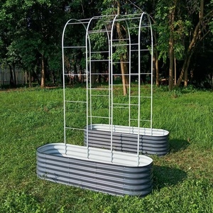 Treillis de jardin en acier thermolaqué pour le soutien des plantes grimpantes, treillis arqué U3 pour jardin - Product Image 4