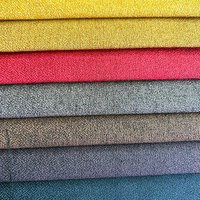 Home Deco Lin Tissu Rideau Faux Lin Tissu Polyester Tissu Lin Look