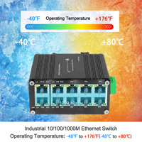 Switch Ethernet PoE+ Industriel Renforcé 10 Ports Gigabit 10/100/1000BASE-T, 8 Ports PoE 802.3at jusqu'à 240 W, Budget PoE