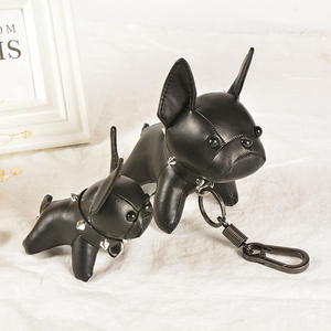 Porte-clés en cuir de designer pour bouledogue français multicolore à la mode, pendentif pour sac à dos, vêtements, bijoux, accessoires - Product Image 3