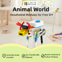En gros My Robot Time Animal World Blocs de construction éducatifs pour enfants 4+ ans, en ABS sûr, briques non-cubiques compatibles, Coffret cadeau deux pièces