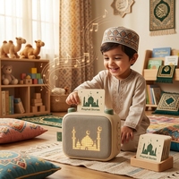 Lecteur audio pour enfants avec cartes NFC et figurines, lecteur d'histoires sans écran pour enfants avec WiFi et boîte à histoires interactive hors ligne