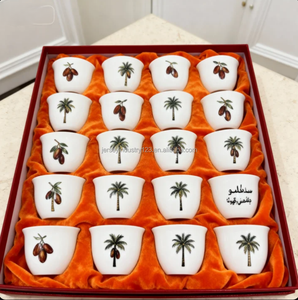 Tasses à café en céramique turque grecque Espresso de 60 ml, Kawa <span class=keywords><strong>Gawa</strong></span>, 2 oz, bord doré blanc personnalisé, style arabe, tasses à café et à thé Cawa - Product Image 1