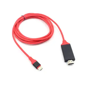 USB C 转 HDTV 4K * 2K 电缆适配器 hdmii 适配器适用于 Macbook 三星 S8 galaxy S9 2M 30Hz hdmii USB-C