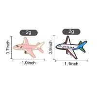 Épinglette en émail en forme d'avion mignon pour veste, sac à dos et tenue décontractée, accessoire de décoration tendance