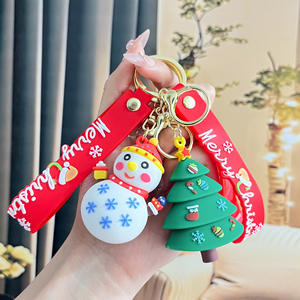 Mutlu noel hediyesi anahtar zincirleri karikatür noel baba Elk kardan adam Anime anahtarlık kadınlar için çocuk noel hediye yeni yıl dekorasyon - Product Image 3