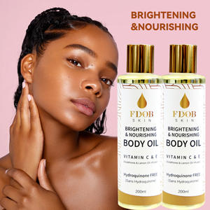 Aceite Corporal Iluminador y Aclarante FDOB SKIN, 200 ml, Botella Ámbar, Fórmula Nutritiva, Complejo de Vitamina C y E, Sin Hidroquinona, Limón - Product Image 2