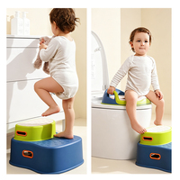 Ensemble toilette et marchepied pour enfants, ensemble toilette antidérapant pour enfants avec poignée, ensemble d'apprentissage de la propreté pour bébés garçons et filles
