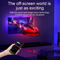 Rétroéclairage LED intelligent pour téléviseur avec caméra pour écrans de 55 pouces, synchronisation avec l'écran et la musique, bande LED flexible RVB