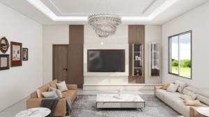 Meubles TV muraux de conception moderne de luxe en gros pré-assemblés pour le salon familial - Product Image 3