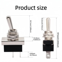 Interrupteur à bascule 12V ON/OFF 25A 2 broches 2 positions SPST avec couvercle étanche pour voiture KN3D-101