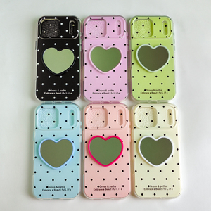 Funda para celular con espejo en forma de corazón para Huawei <span class=keywords><strong>Honor</strong></span> <span class=keywords><strong>X80</strong></span> Pro Max, estilo maquillaje para chicas. - Product Image 6