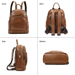WESTAL Zaino da Viaggio in Vera Pelle per Donne e Ragazze, Borsa per Scuola e Università, Zaino per <span class=keywords><strong>Tablet</strong></span> da 9,7 Pollici, Zaino in Pelle da Donna - Product Image 4