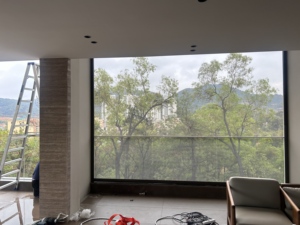 Wifi điện Rèm Shades thông minh ngoài trời không thấm nước dọc con lăn Rèm cho cửa sổ tự động màn các tính năng định dạng dây - Product Image 2