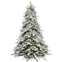 Prelit árvore de natal artificial branca com luzes led