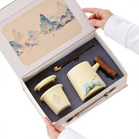 Ensemble cadeau d'affaires, céramique de style chinois, tasse de bureau avec logo personnalisé pour les événements d'entreprise et les clients