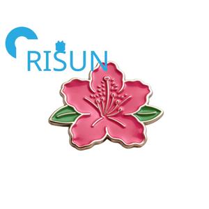 Broche de Esmalte Floral Personalizado al por Mayor, Diseño de Lirio Rosa y Rododendro, Joyería Botánica para Jardineros - Product Image 2