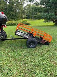 Meilleur prix, petite remorque en acier pour VTT, faible MOQ, chariot de jardin à forte capacité de charge, chariot utilitaire, jardinage à domicile, côtés pliables, roues tout-terrain - Product Image 2