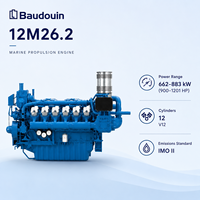 Moteur diesel marin Baudouin 12M26.2 900 ch 1000 ch 1099 ch 1201 ch 4 temps 12 cylindres pour propulsion robuste de ferry de passagers
