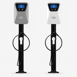 Chargeur de voiture électrique mural standard européen 22 kW 32 A avec écran de 4,3 pouces, contrôle par application et carte RFID, charge programmée intelligente - Product Image 1