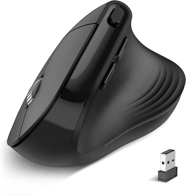 Ergonomic Wireless Mouse Three Level Adjustable Dpi Wireless 2.4 Ghz Frequency Vertical Mouse