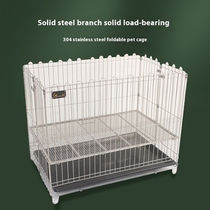 <strong>Large</strong> Stainless Steel <strong>Dog</strong> <strong>Kennel</strong> Brightly Coloured Solid Pattern Pet Cage with Button Closure Indoor <strong>Dog</strong> House for Sale