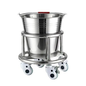 Poubelle à roulettes en acier inoxydable Boan 30L pour le stockage des déchets en intérieur - Product Image 1