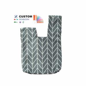 Custom Cotton Hemp Handbag Geometric Shape Pattern Design Women Fashion Portable Cotton Wrist <b>Bag</b> for Shopping Daylife - Product Image 1