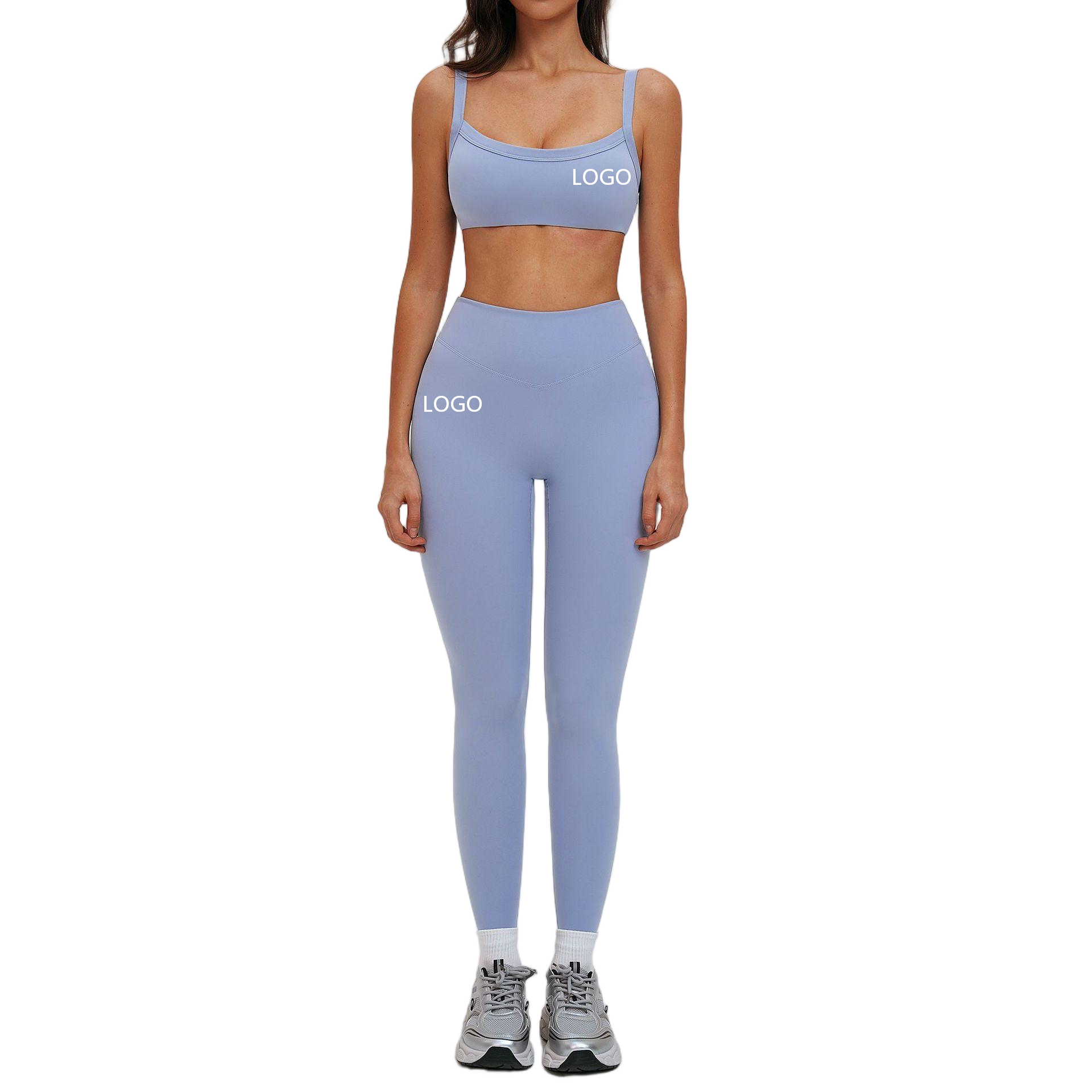 2026 Women New Custom Stretch Yoga Set High Waist Leggings High Intensity Sports Bra Workout Quick Dry Wear 3 Piece Fitness Set
